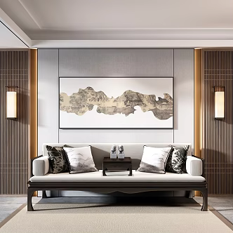 New Chinese-style Lohan Bed 3d model