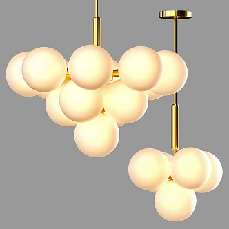 Simple Chandelier Round Chandelier Decorative Chandelier Living Room Chandelier Dining Room Chandelier 3d model