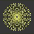 Futuristic Game Movie Character Mechanical Spider with Grid Pattern Background and Metallic Details