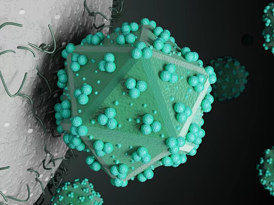 Modern Bacteria Virus Background Enterprise Commercial 3d model