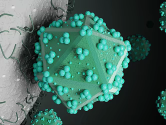 Modern Bacteria Virus Background Enterprise Commercial 3d model