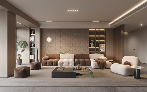 modern living room home living room 3d model