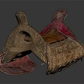 Traditional Carved Leather Horse Saddle Equestrian Sports Equipment With Red Brown Design