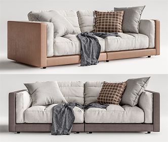 Modern double sofa 3d model