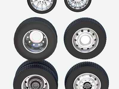 Modern Tires With Alloy Rims And Various Stylish Design Elements 3d model