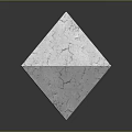 Elegant Marble Decorative Furniture Piece With Rhombus Shape Cracked Texture And Green Lines