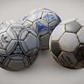 Vintage Soccer Balls As Sports Equipment With Adidas Logo And World Official Design