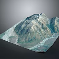 Breathtaking Natural Landscape Featuring Snow Capped Mountains Green Slopes And Flowing River Against Gray Background