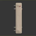 Classic Cast Iron Radiator With Vertical Columns Beige Color And Red Valve