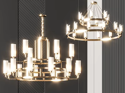 New Chinese Chandelier 3d model