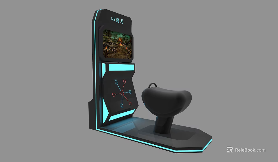 VRAS Interactive Gaming Device With Screen Display And Neon Light Controller 3d model 