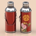 Open water bottle thermos retro water bottle old-fashioned water bottle always thermos thermos old-fashioned thermos 3d model