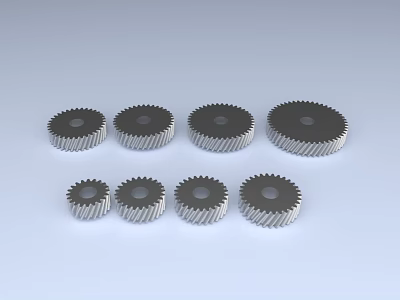 High Quality Hardware Tools Featuring Multiple Various Sizes Metal Gears 3d model