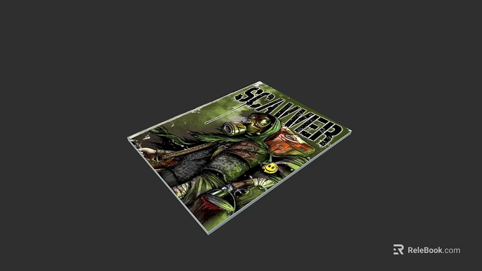 Scumwer Comic Magazine With Vibrant Illustration And Adventurous Character Design 3d model 