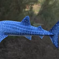 Whale Shark Marine Animal With Blue Body And White Spots Swimming In Ocean