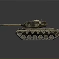 Realistic Military Tank Model With Camouflage Pattern Long Barrel And Metal Tracks
