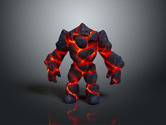 Stone Man Stone Element Stone Man Stone Monster Earth Elf Cartoon Stone Man Animation Stone Man 3d model