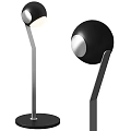 Modern Black And Silver Table Lamp With Metallic Stand And Spherical Design 3d model