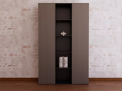 Modern Side Cabinet Bookcase Decorative Cabinet Open Cabinet Rack 3d model