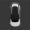 White Modern SUV With Black Roof Sleek Body And Black Alloy Wheels