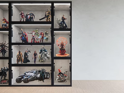 Modern Hand-made Cabinet Hand-made Display Cabinet 3d model