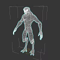 Game Movie Monster Character 3D Model With Slim Body And Sharp Claws