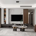 Modern Dining and Living Room Interior With White Countertop Natural Light And Chairs