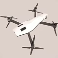 Sleek White Drone Design With Four Rotors And Camera For Aerial Use