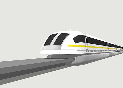 modern high-speed rail maglev train high-speed rail 3d model