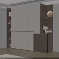 Modern Wardrobe Design With White And Wooden Panels Bookshelf And Decorative Drawer Cabinet