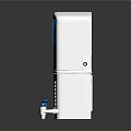 White Sonic FreshAire Water Purifier With Blue V Shaped Design And Faucet