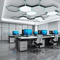 Science and Technology Office of Modern Public Office Area 3d model