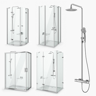 Modern Shower Room Shower 3d model