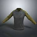 Gray And Yellow Two Tone Hoodie With Long Sleeves And Stand Collar Design