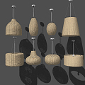 Southeast Asia Chandelier Chandelier Combination 3d model