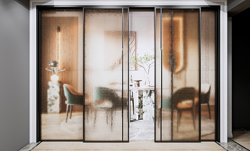 Sliding door SU model 3d model