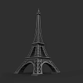 Eiffel Tower Urban Architectural Landmark With Detailed Metal Design Structure 3d model
