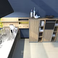 Modern Kitchen Design With Wooden Cabinets Island Counter And Range Hood