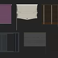 Various Curtain Styles Featuring Roller Roman Venetian Blinds in Purple White Brown Gray
