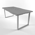 Unique Wooden Desk With Distinctive Transparent Inlay And Black Metal Legs