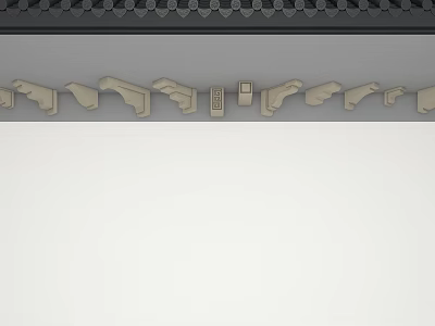 Various Building Components Featuring Different Shapes Including Corner Straight And Curved Elements For Construction 3d model