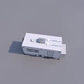 RV trailer internal conference room monitoring 3d model