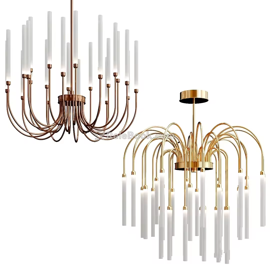 Modern chandelier Stillux line 3d model