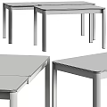 Contemporary Black And White Marble Top Tables With Sleek Metal Legs Design