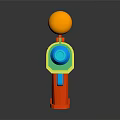 Colorful Toy Water Gun With Yellow Green Red Parts And Frontier Logo
