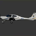 Lightweight White Small Aircraft With Transparent Cockpit And Two Wings Design