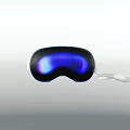 Electric Toy Eye Mask With Blue Light Up Lenses And White Cable Design