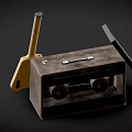 Musical Instruments Collection Featuring Electric Guitar Keyboard Amplifier and Pedal with Detailed Design Elements