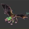 Fantasy Dragon Creature With Colorful Scales And Winged Design Features