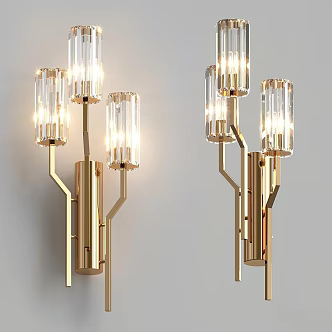 Light Luxury Wall Lamp Metal Wall Lamp 3d model